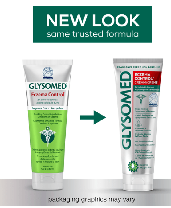 Glysomed Eczema Control Cream, 2% colloidal oatmeal, Fragrance Free, 100g