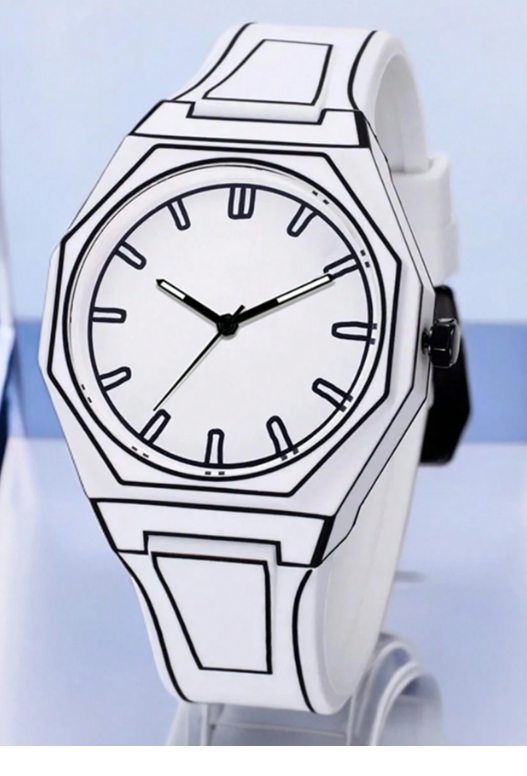 PINTIME Men's Quartz Watch | Octagonal Dial | Luminous Calendar | 30M Water Resistant | Silicone Strap | FREE SHIPPING
