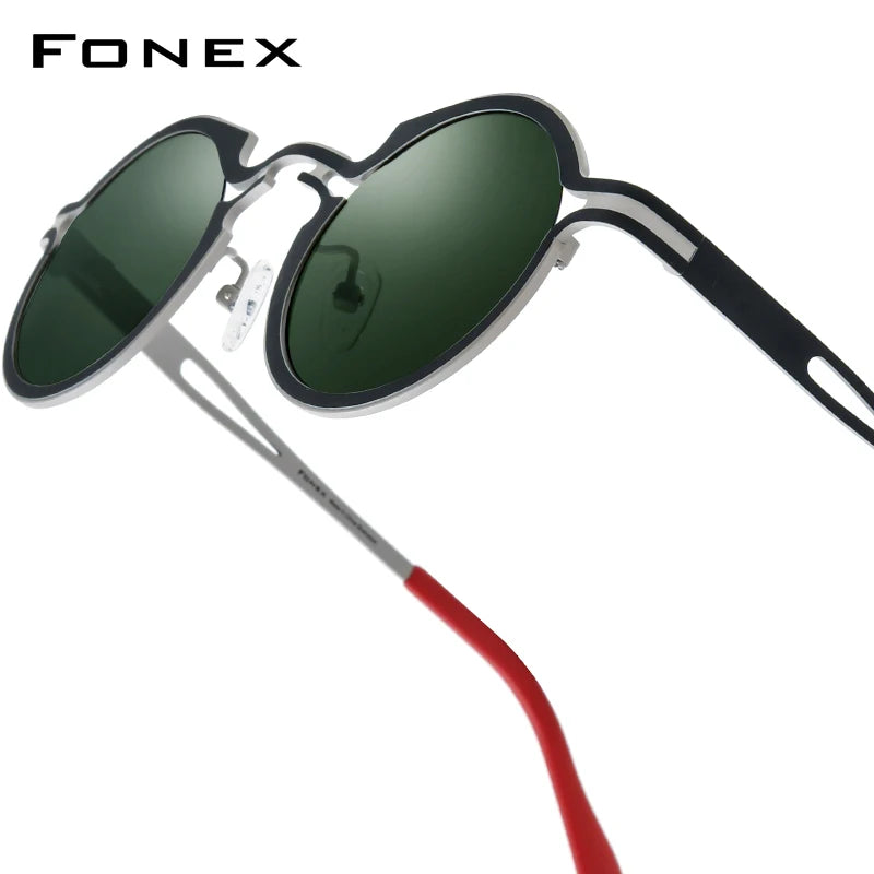 FONEX Titanium Polarized Sunglasses | Vintage Retro Round Shades for Men & Women | Japanese Style | FREE SHIPPING 🕶️✨