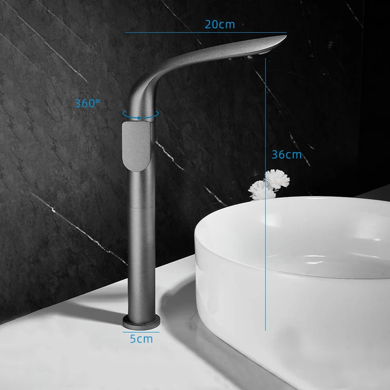 Brushed Gold Basin Faucet Brass Bathroom Faucet Mixer Tap Gold Wash basin Faucet Single Handle Hot & Cold Lavotory Faucet