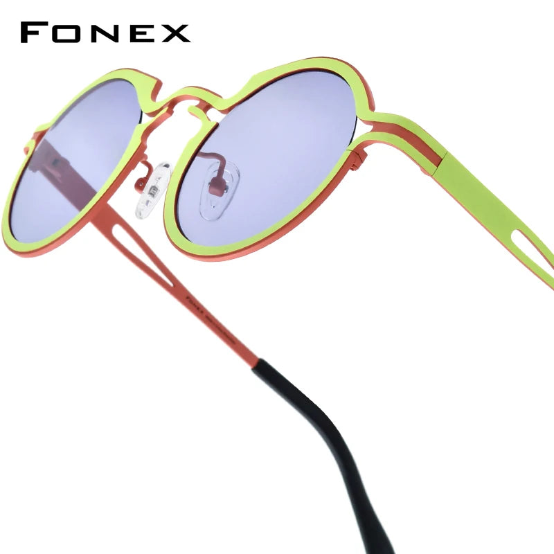 FONEX Titanium Polarized Sunglasses | Vintage Retro Round Shades for Men & Women | Japanese Style | FREE SHIPPING 🕶️✨