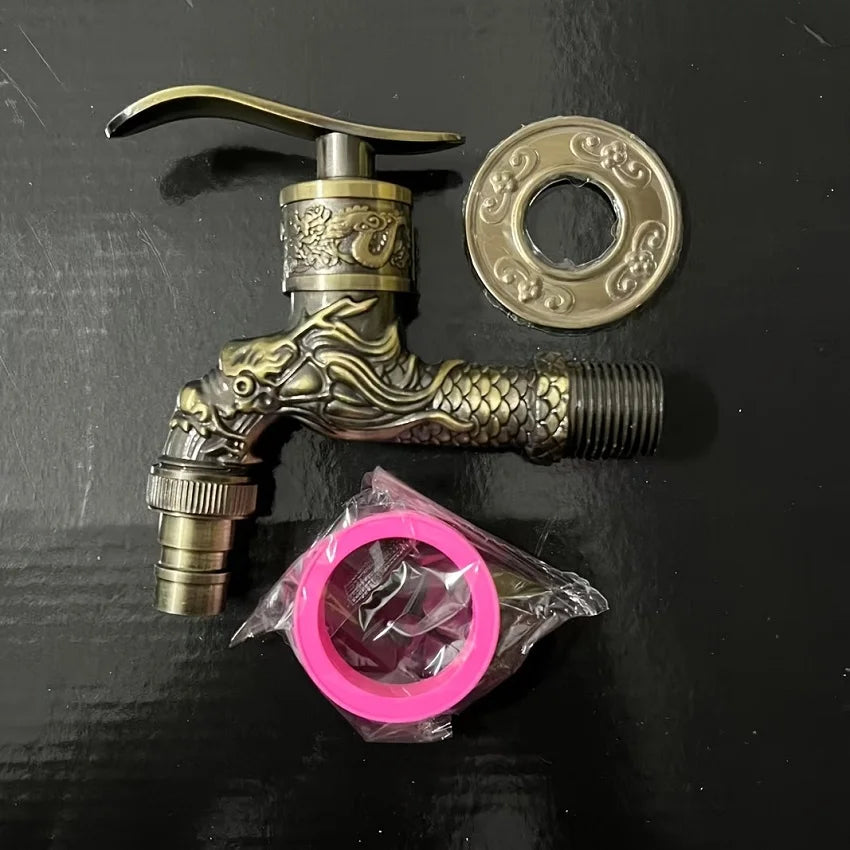 Antique Bronze Wall Mount Washing Machine Faucet Single Cold Water Mop Pool Tap Valve