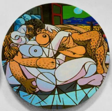 Picasso Inspired Abstract Ceramic Decorative Plate Wall Art Hanging Display Serving Tray