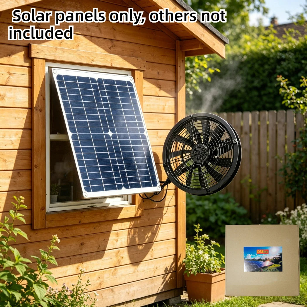 6 Inch Solar Exhaust Fan Kit Weatherproof Auto Ventilation for Greenhouse RV Coop Free Shipping Greenhouse Dog House RV Chicken Coop Shed