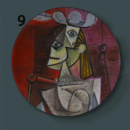 Picasso Inspired Abstract Ceramic Decorative Plate Wall Art Hanging Display Serving Tray