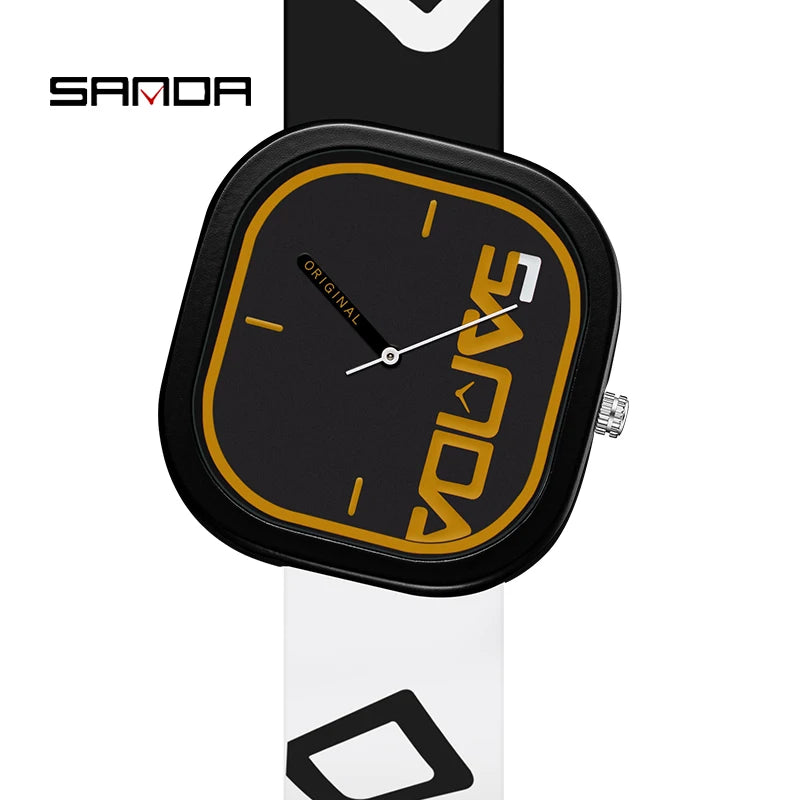 Original SANDA Men's Quartz Sports Watch | Waterproof Silicone Strap | Casual Fashion Wristwatch | Simple Design | FREE SHIPPING ⌚🏃‍♂️