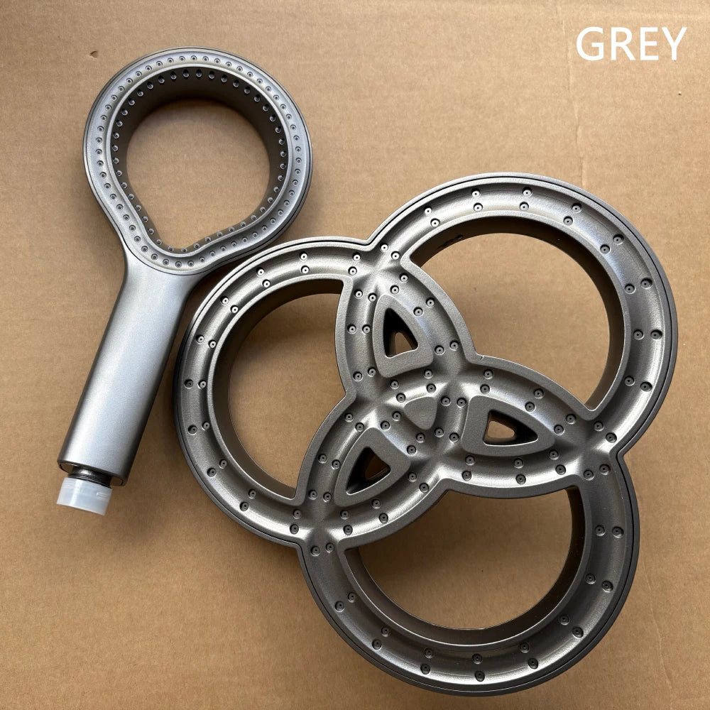 High Pressure Rainfall Shower Head Set – Large Water Flow Ring Design Bathroom Accessories