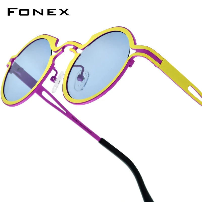 FONEX Titanium Polarized Sunglasses | Vintage Retro Round Shades for Men & Women | Japanese Style | FREE SHIPPING 🕶️✨