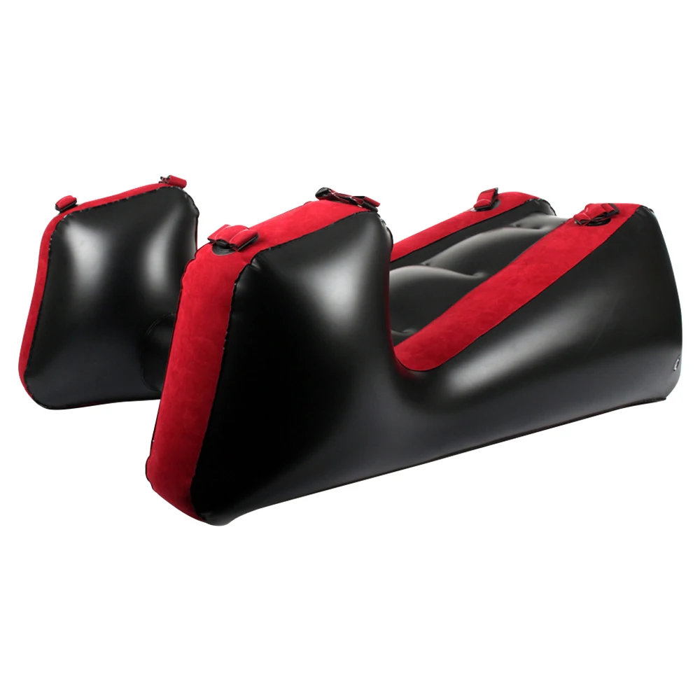 Sex Tools For Couples Women Flocking PVC Adult Games Sex Chair Bed Inflatable Split Leg Sofa Mat With Straps Sex Furniture Aid