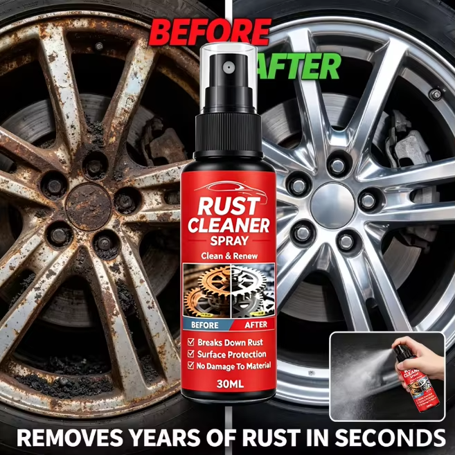 Rust Remover Spray for Metal Surfaces, Household Appliances, Auto Wheels & Tire Rust Cleaner