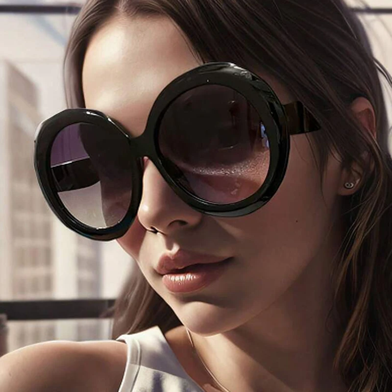 Retro Oversized Round Sunglasses for Women | Big Fashion Frame | Vintage Beach & Vacation Eyewear | FREE SHIPPING 🕶️☀️