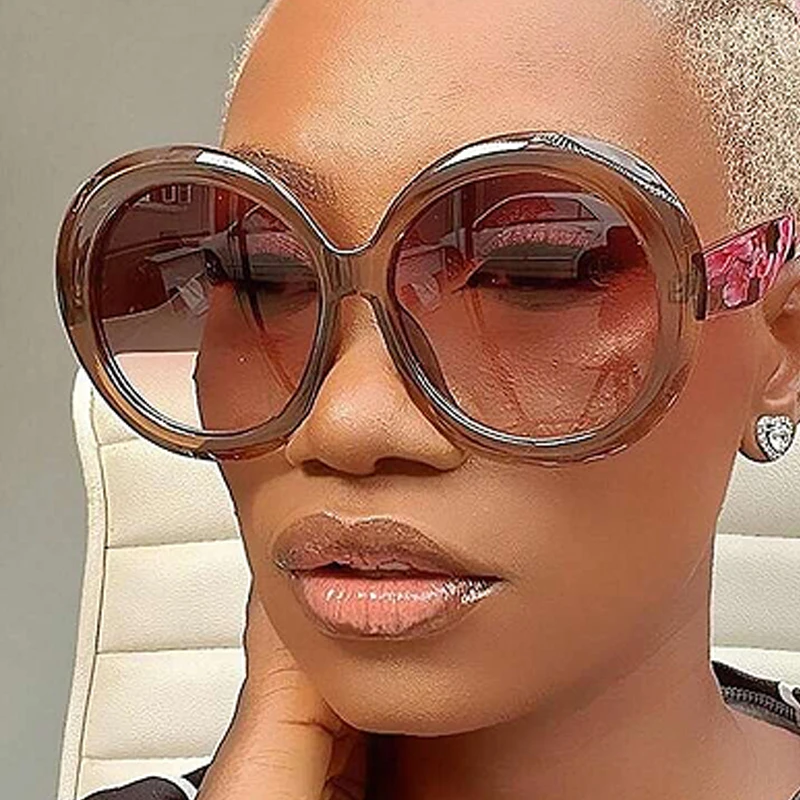 Retro Oversized Round Sunglasses for Women | Big Fashion Frame | Vintage Beach & Vacation Eyewear | FREE SHIPPING 🕶️☀️