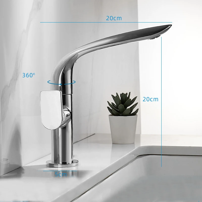 Brushed Gold Basin Faucet Brass Bathroom Faucet Mixer Tap Gold Wash basin Faucet Single Handle Hot & Cold Lavotory Faucet