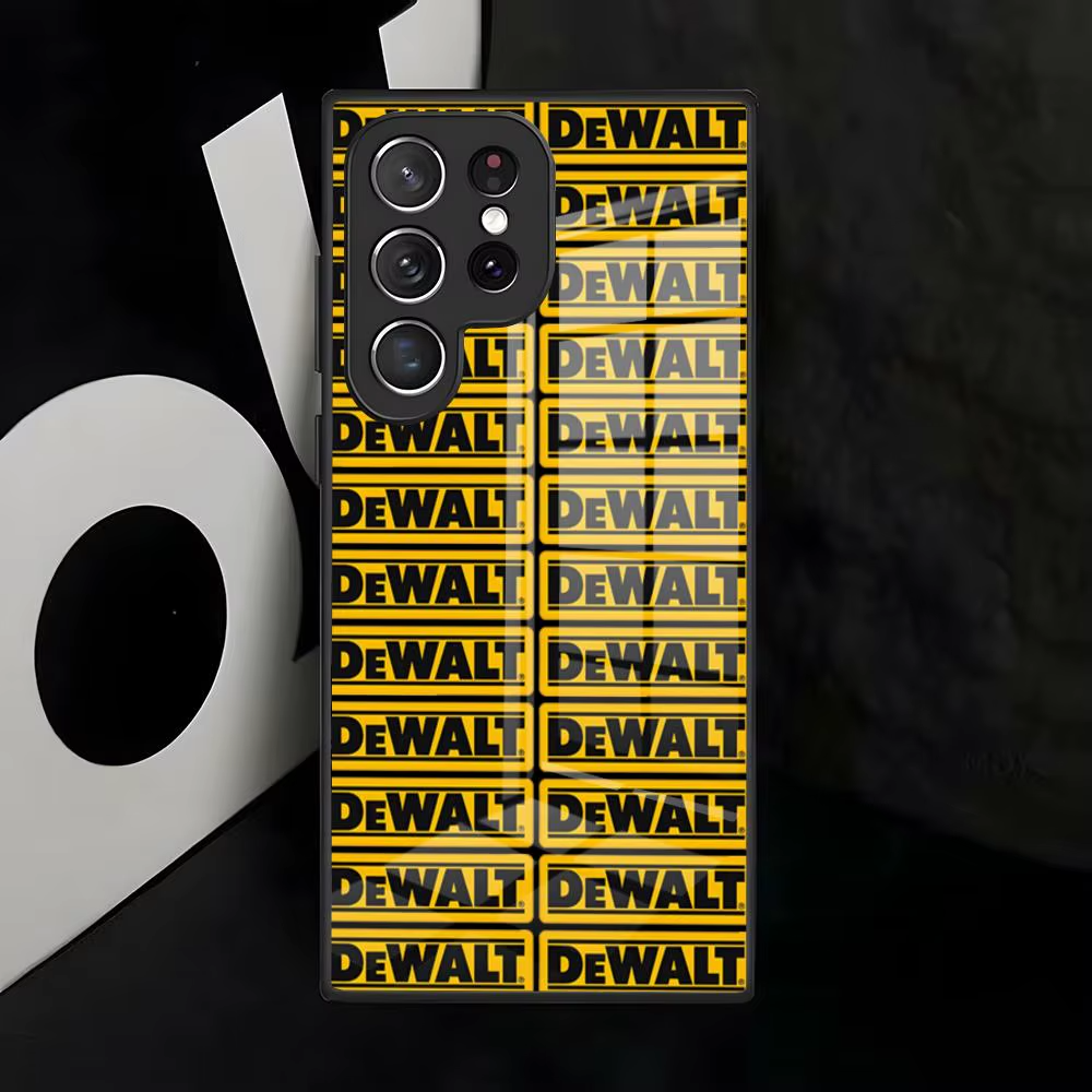 DeWalt Tools Logo Tempered Glass Phone Case for Samsung Galaxy S Series & Note