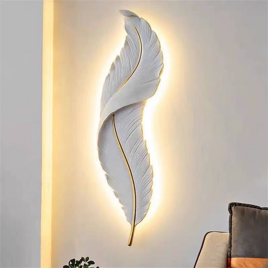 Nordic Feather LED Wall Lamp Modern Wall Sconce for Bedroom Living Room Hallway Free Shipping
