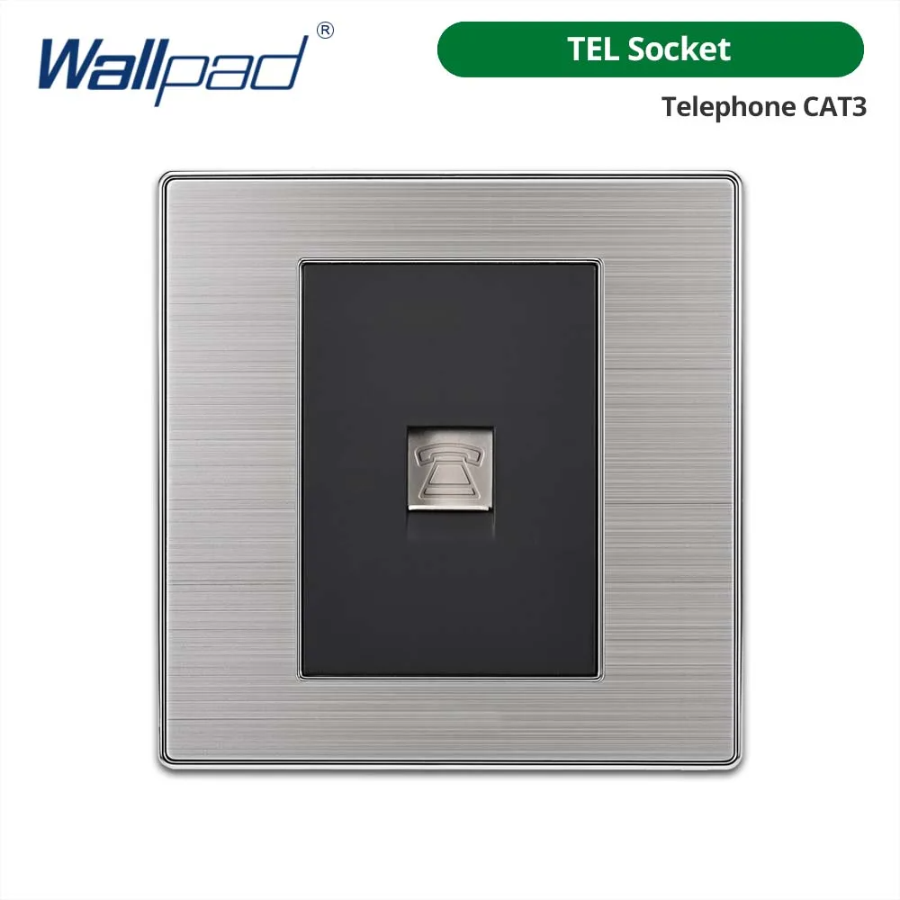 Wallpad LED Light Switch Wall Switches Stainless steel Panel Sockets One-side Click Acrylic Button Interrupteur AC110~250V