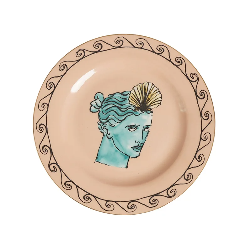 Creative Neptune Red Bone China Coffee Cup Round Storage Tray Home 400ml Tea Cup Birthday Gift Drinking Mug Home Decoration New