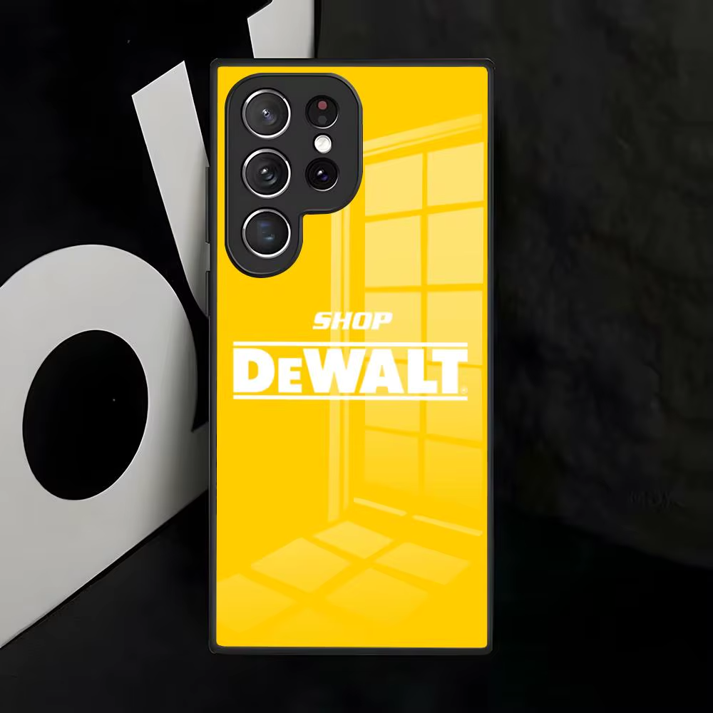 DeWalt Tools Logo Tempered Glass Phone Case for Samsung Galaxy S Series & Note