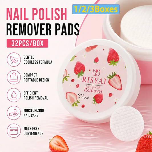 1/2/3 BoxesStrawberry Nail Polish Remover Pads | Soft Absorbent Wipes | 32 Pads per Box | Manicure & Pedicure Care | FREE SHIPPING 🍓