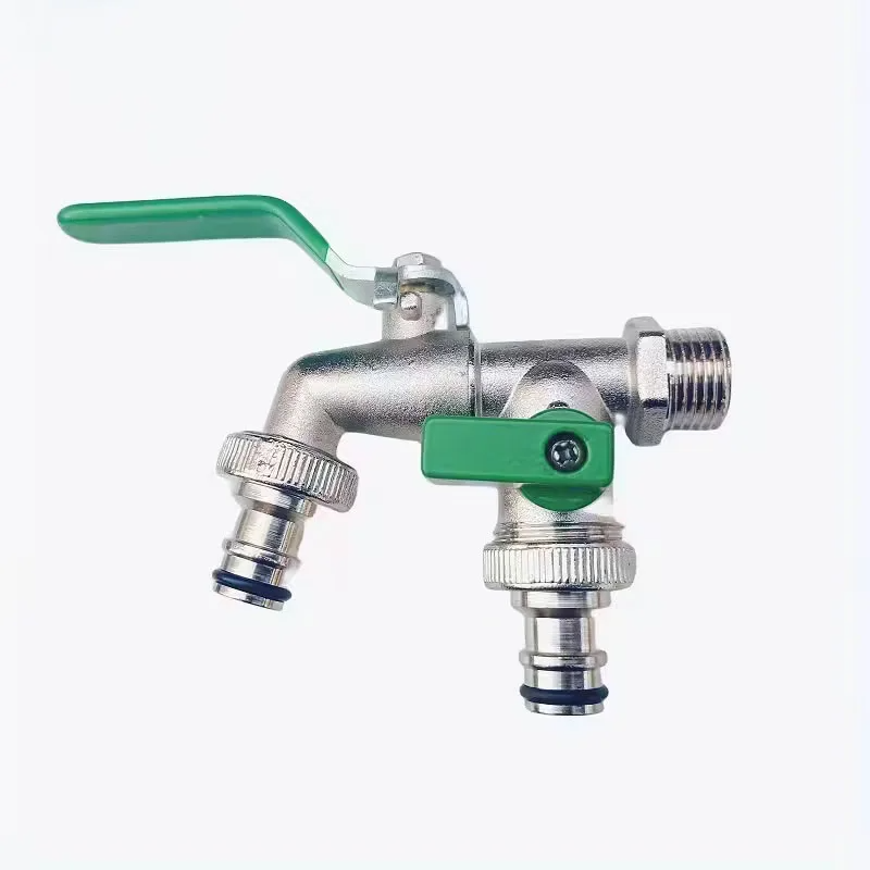 Garden Tools Brass Water Faucet 1/2" Outside & Inside Easy Turn On/Off Lever Handle Watering Supply Taps Ball Valve