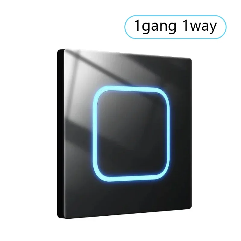 Tempered Glass Wall Light Switch 1/2/3/4 Gang 1-Way & 2-Way with LED Indicator – Universal  120 v