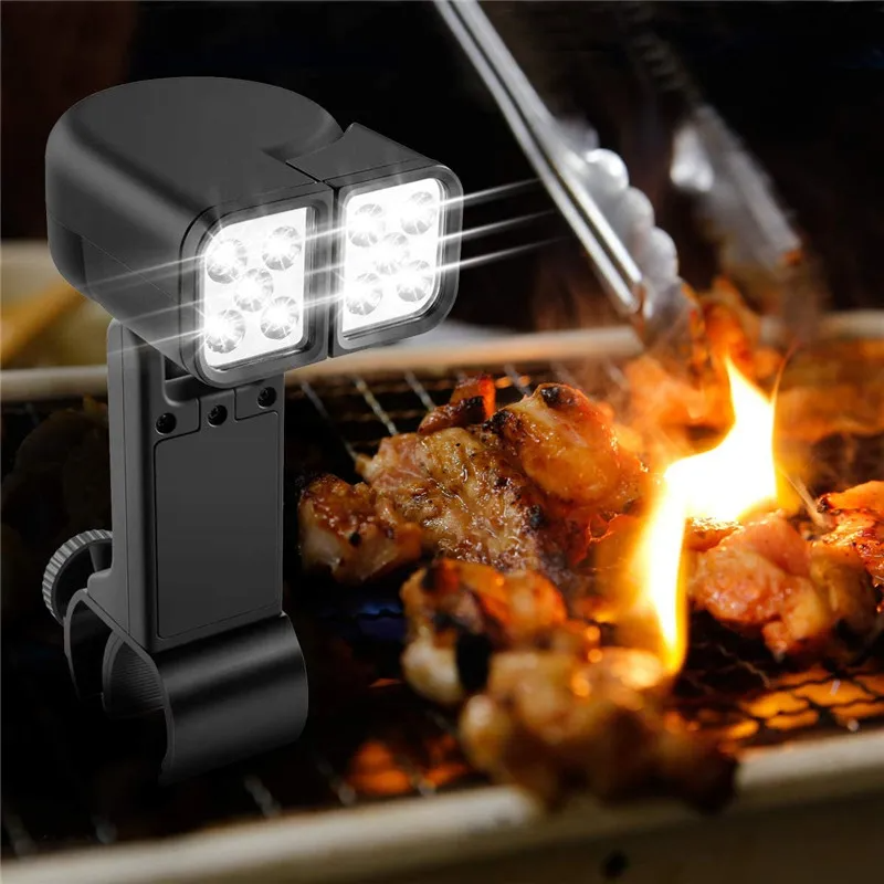 Double-Head LED Grill Light | Heat-Resistant Flexible BBQ Lamp for Night Fishing, Camping & Outdoor Cooking
