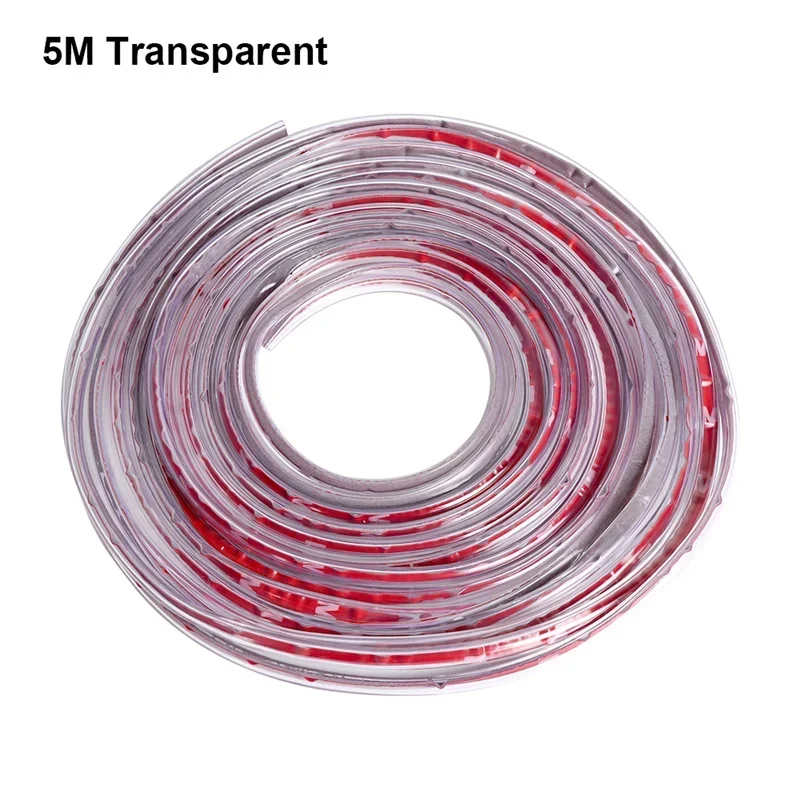 5M Transparent Car Door Edge PVC Scratch Protector Strips Car Anti-collision Sealing Strip Door Anti-scratch Transparent Strip