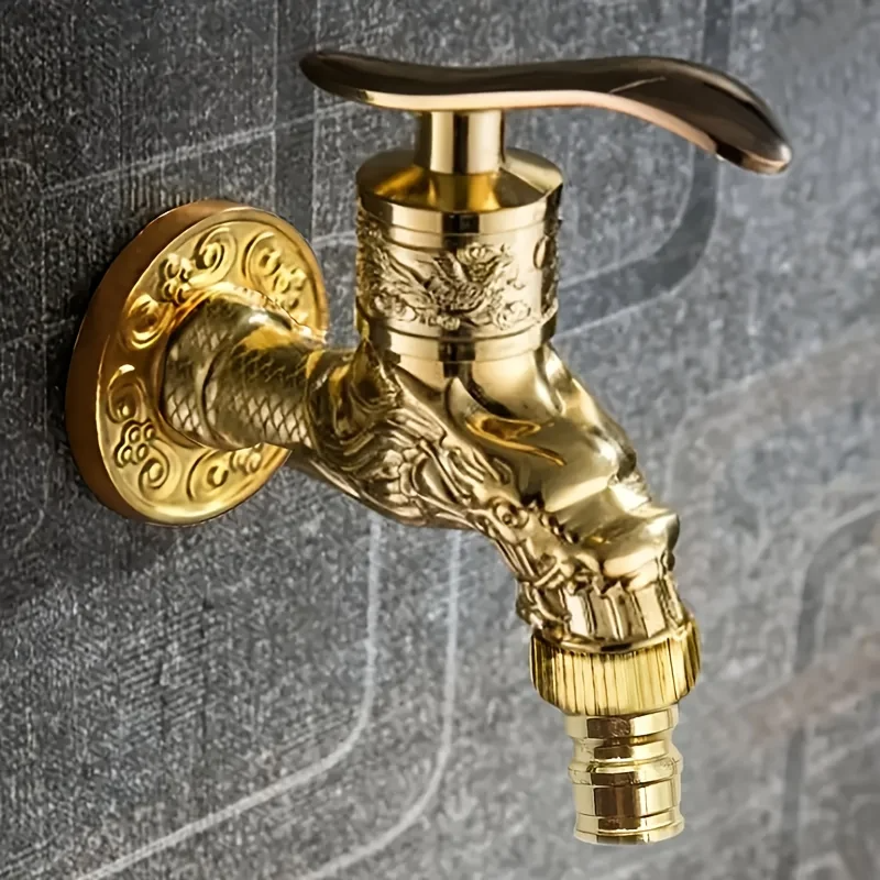 Antique Bronze Wall Mount Washing Machine Faucet Single Cold Water Mop Pool Tap Valve