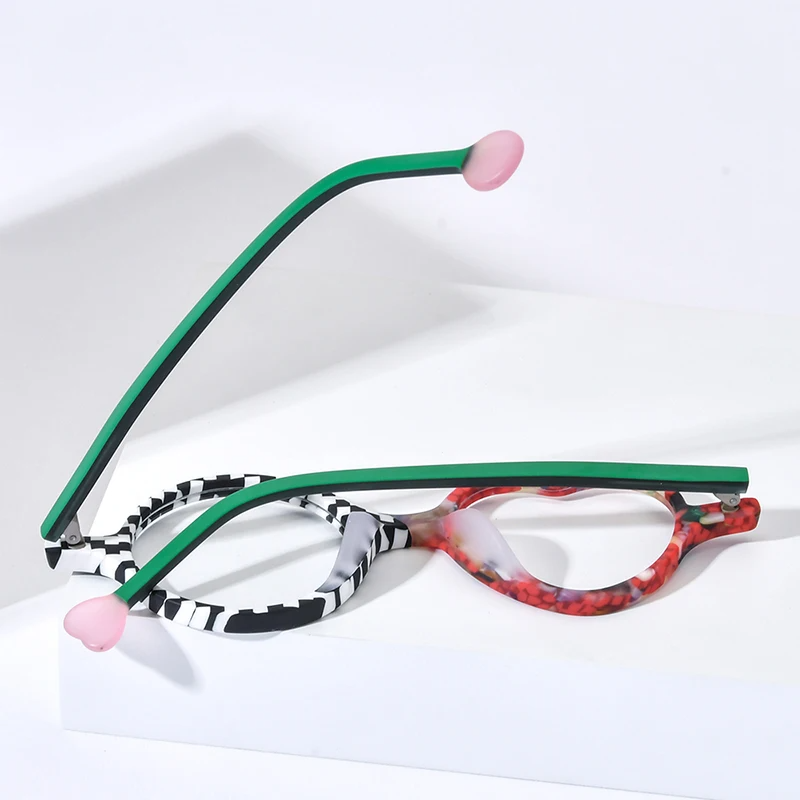HEPIDEM   Multicolor Acetate Eyeglass Frames | Round Heart Design | Unisex Optical Spectacles | FREE SHIPPING 👓✨