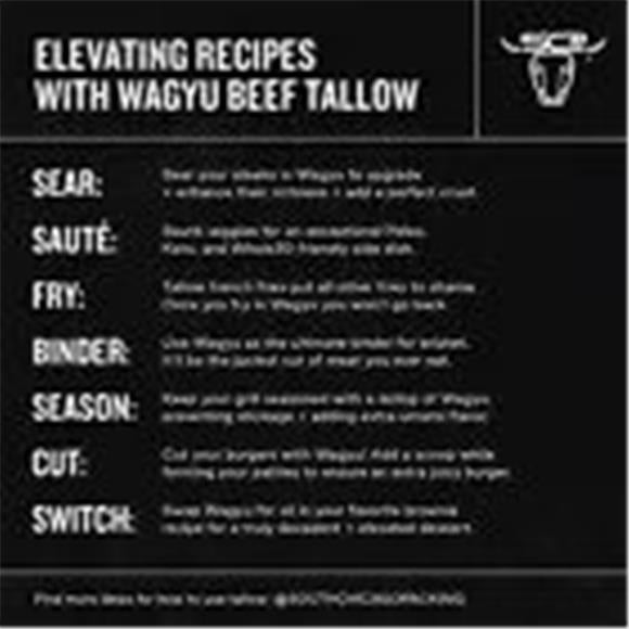 South Chicago Packing Wagyu Beef Tallow 42 oz 100% Pure Cooking Fat Keto Paleo