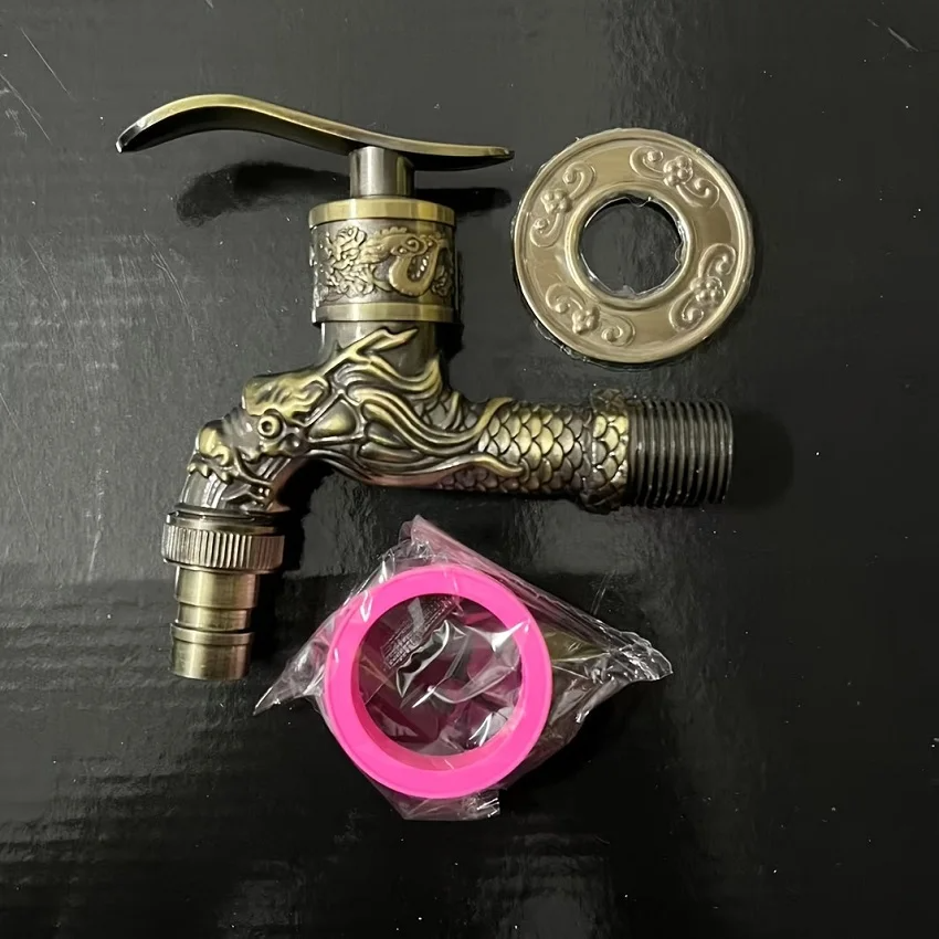 Antique Bronze Wall Mount Washing Machine Faucet Single Cold Water Mop Pool Tap Valve