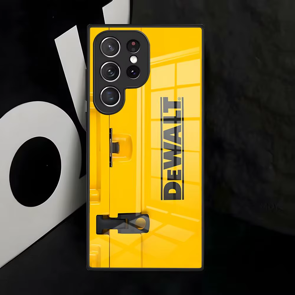 DeWalt Tools Logo Tempered Glass Phone Case for Samsung Galaxy S Series & Note