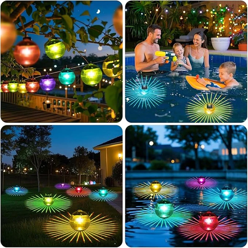 Solar Floating Pool Lights RGB Color Changing LED Waterproof Outdoor Hanging Lamp | Free Shipping