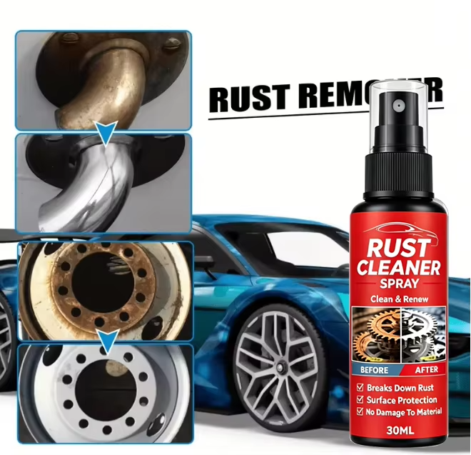 Rust Remover Spray for Metal Surfaces, Household Appliances, Auto Wheels & Tire Rust Cleaner
