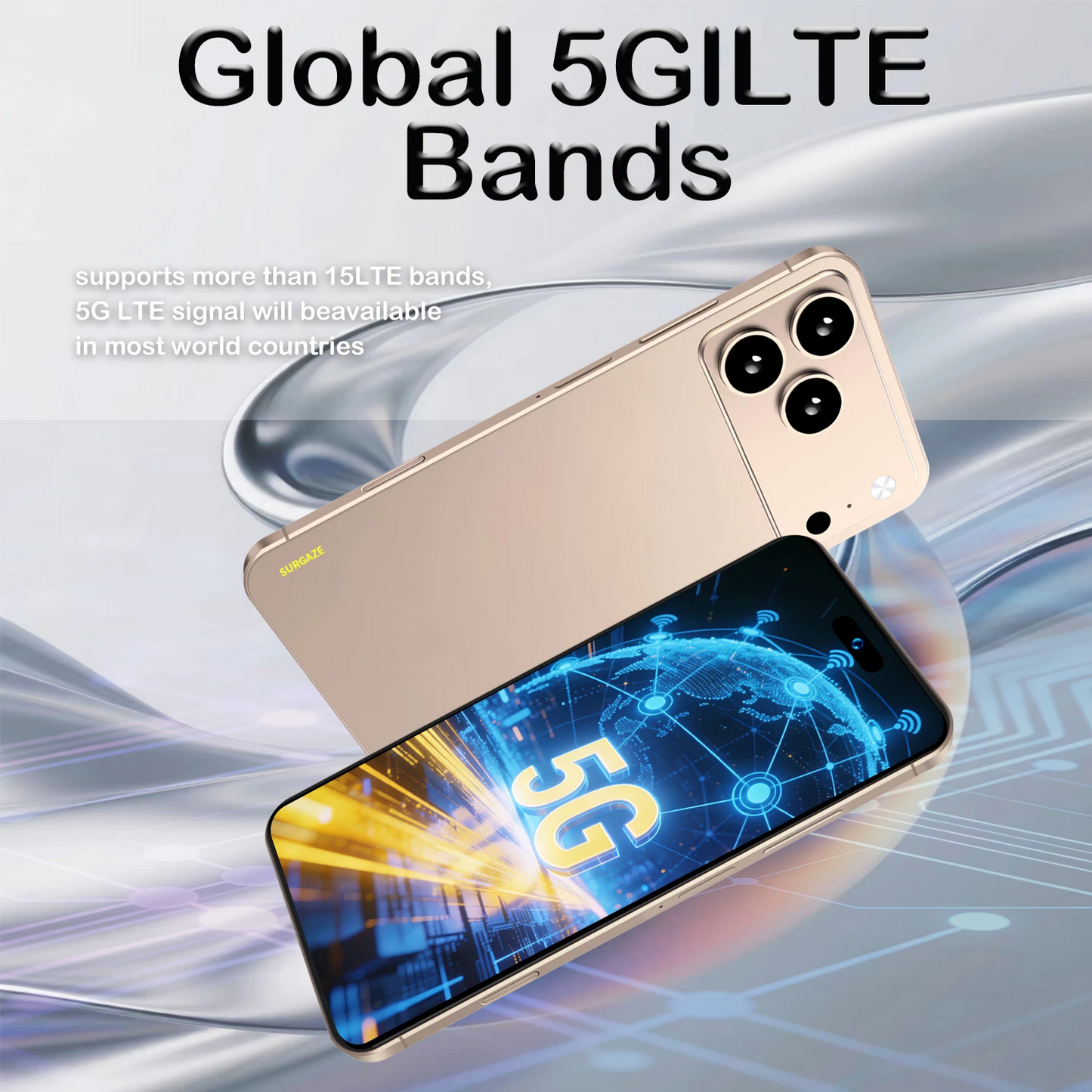 SURGAZE i17 Pro Max 5G Smartphone – Android 12, 12GB RAM, 512GB ROM, 5300mAh Battery