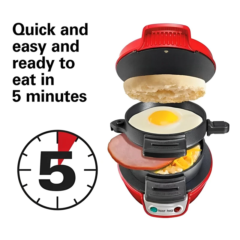 Mini Electric Burger Maker 110V Breakfast Muffin Sandwich Maker Non-Stick