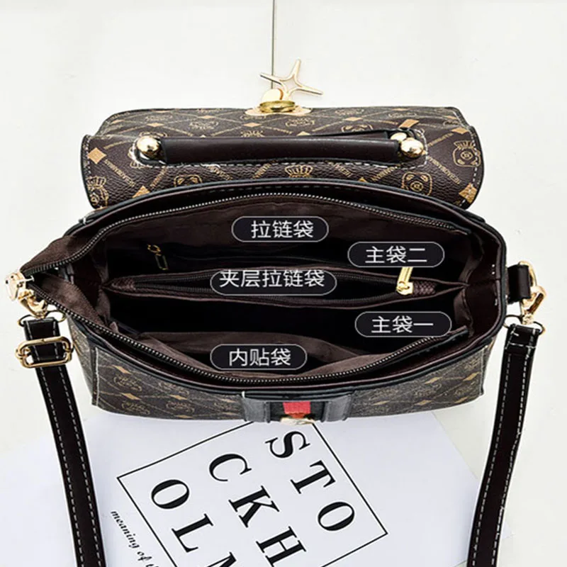 Women's Monogram Shoulder Bag | Luxury-Style Leather Tote Handbag | Printed Single-Shoulder Purse | FREE SHIPPING 👜✨