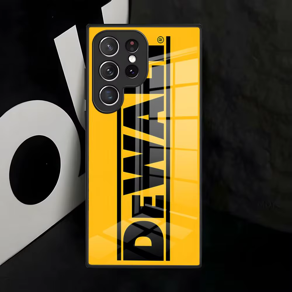 DeWalt Tools Logo Tempered Glass Phone Case for Samsung Galaxy S Series & Note