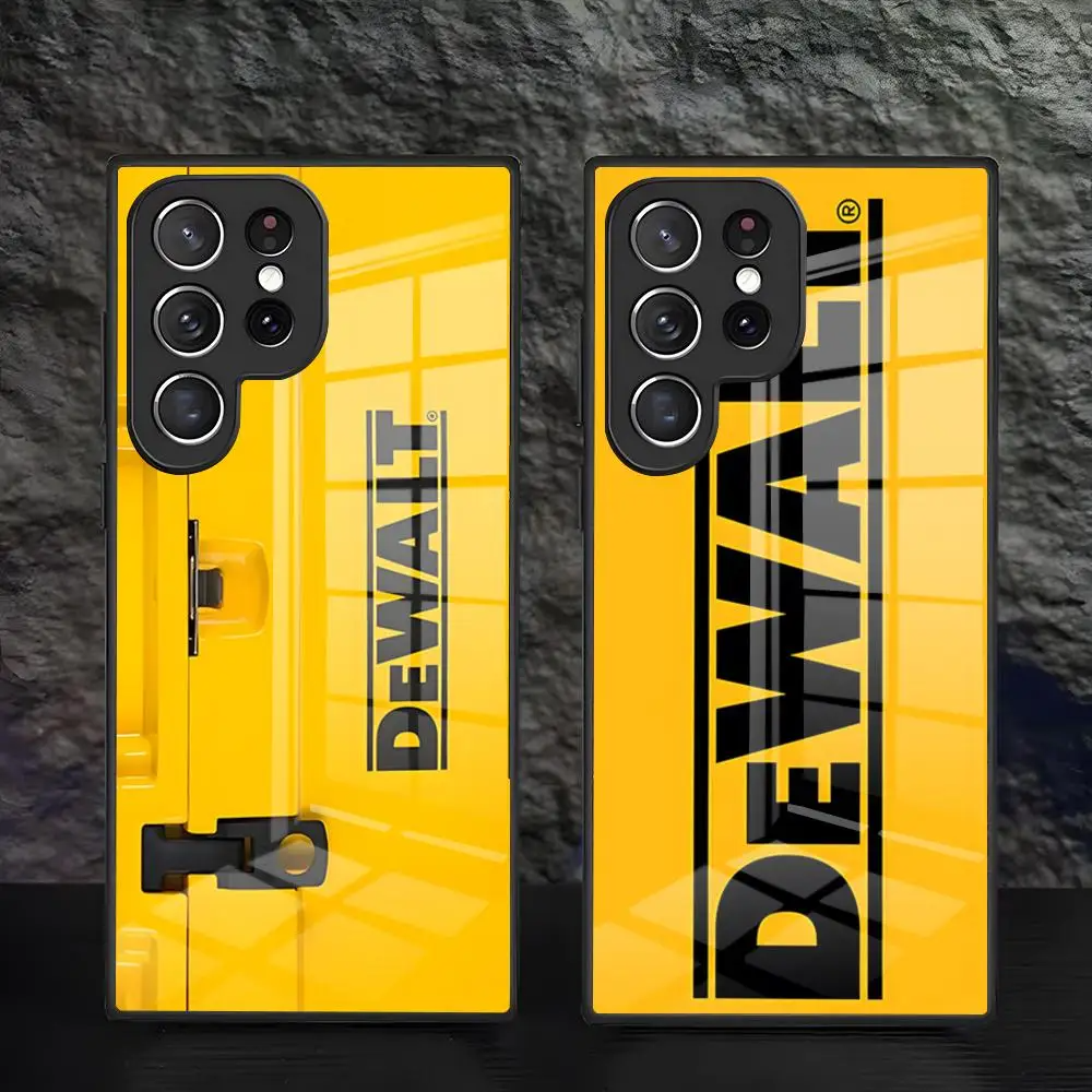 DeWalt Tools Logo Tempered Glass Phone Case for Samsung Galaxy S Series & Note