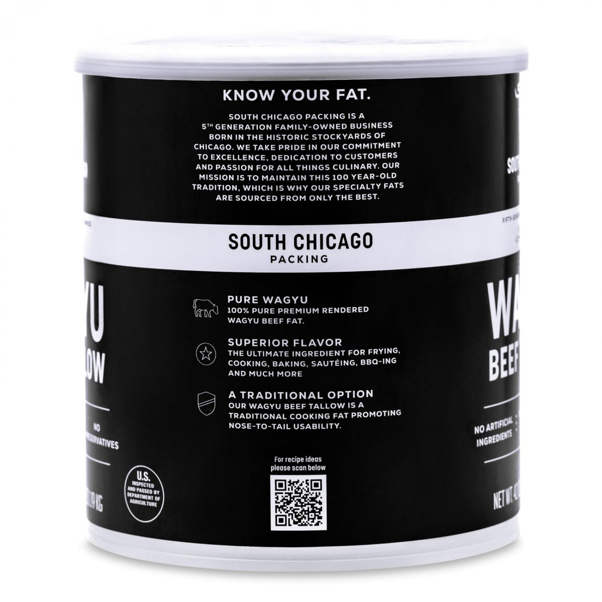 South Chicago Packing Wagyu Beef Tallow 42 oz 100% Pure Cooking Fat Keto Paleo