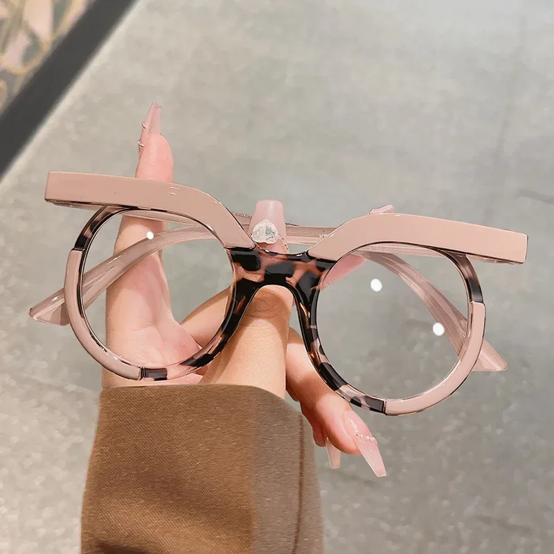 Round Owl Style Blue Light Glasses | Unisex Clear Optical Frames | Prescription Customizable Eyewear   FREE SHIPPING 👓✨