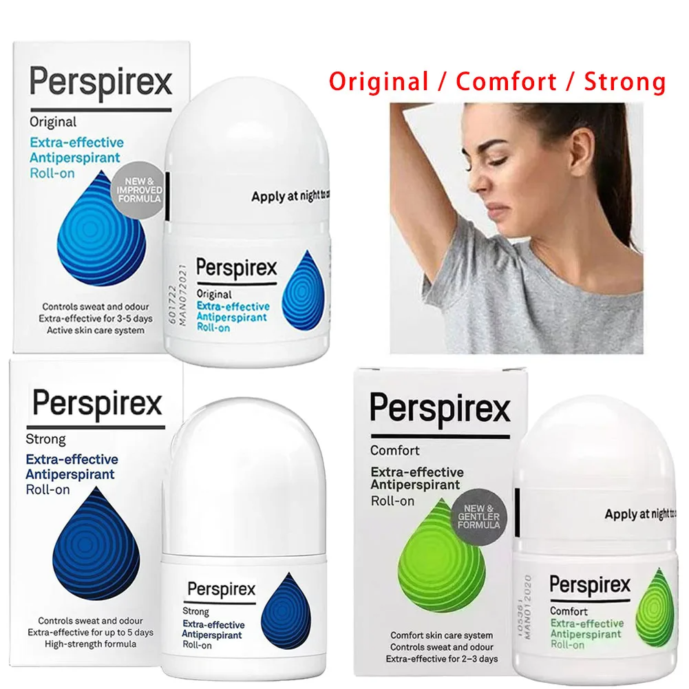 Perspirex Antiperspirant Underarm Roll-On Set of 2| Long-Lasting Clinical Strength Sweat & Odor Protection for Men & Women