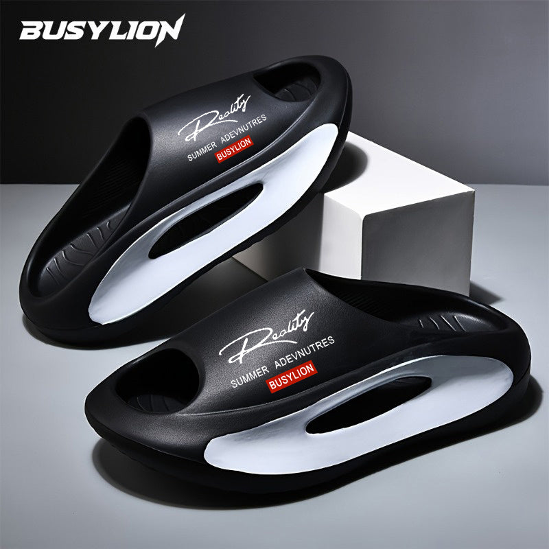 Men's Thick-Soled Sports Slippers | Breathable Hollow Slip-On Sandals | Summer Beach & Home Shoes | FREE SHIPPING 🩴☀️