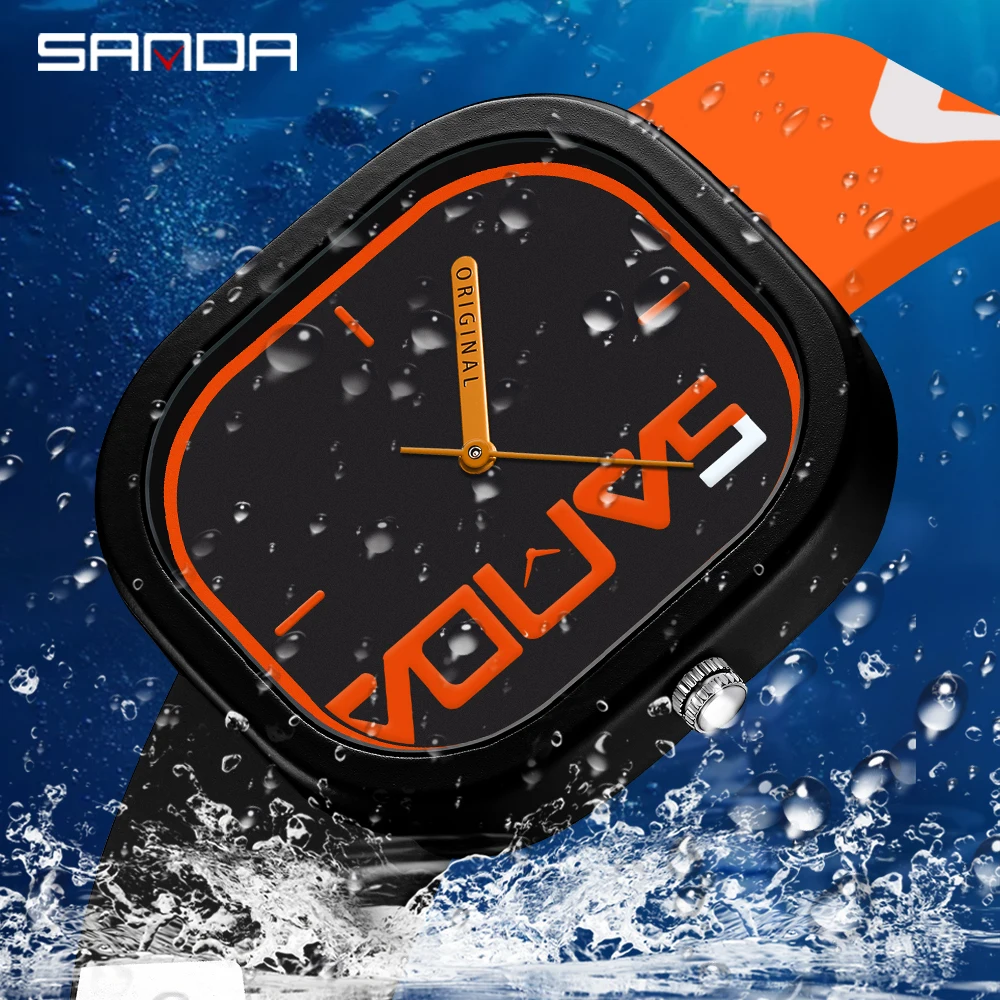 Original SANDA Men's Quartz Sports Watch | Waterproof Silicone Strap | Casual Fashion Wristwatch | Simple Design | FREE SHIPPING ⌚🏃‍♂️