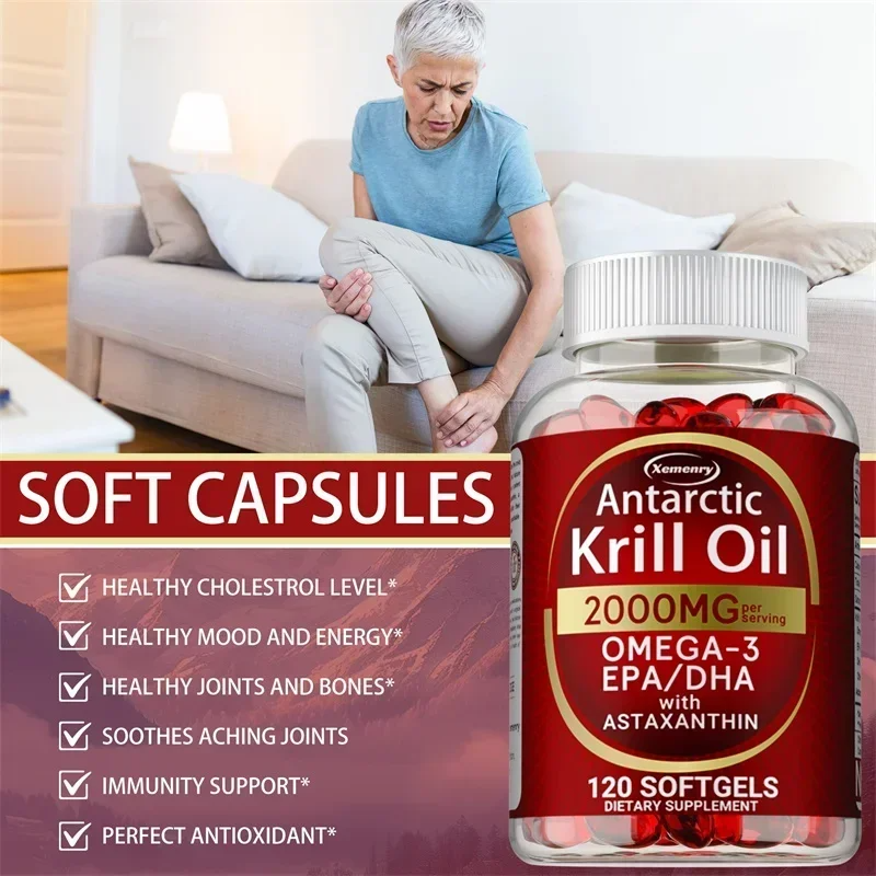 Antarctic Krill Oil Capsules – Brain Joint Heart & Immune Support  | Free Shipping