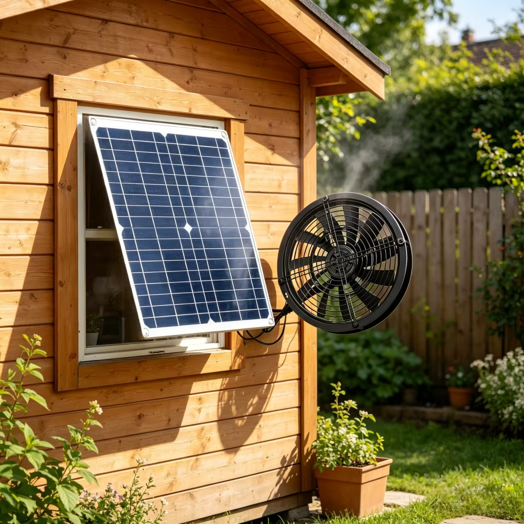 6 Inch Solar Exhaust Fan Kit Weatherproof Auto Ventilation for Greenhouse RV Coop Free Shipping Greenhouse Dog House RV Chicken Coop Shed