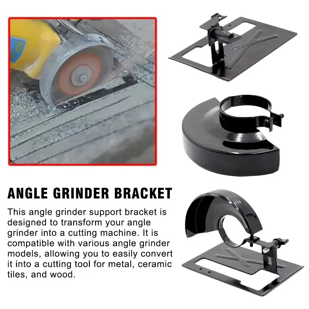 Universal Angle Grinder Stand Bracket – Heavy Duty Cutting Machine Holder Base for Woodworking