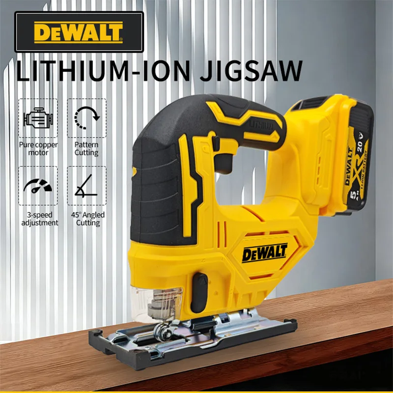 DEWALT 20V Cordless Brushless Jig Saw 3000RPM Portable Adjustable Woodworking Power Tool