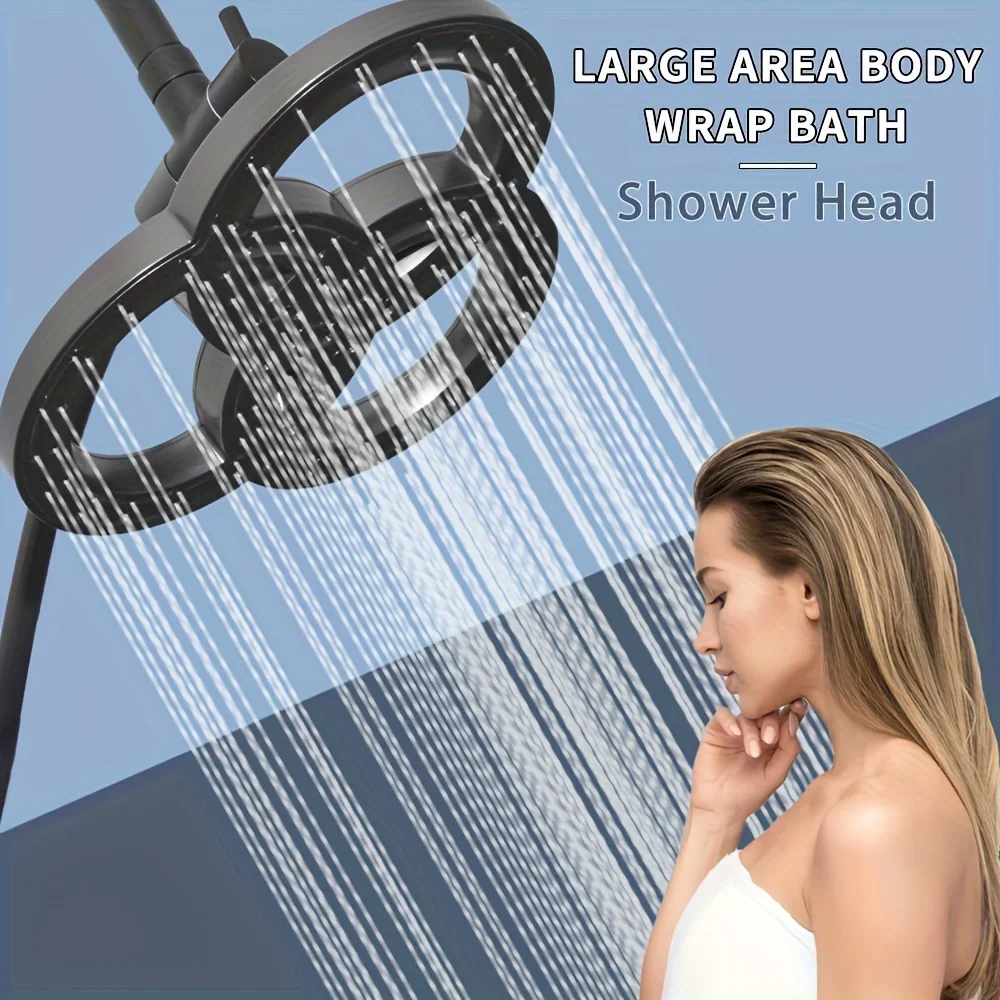 High Pressure Rainfall Shower Head Set – Large Water Flow Ring Design Bathroom Accessories