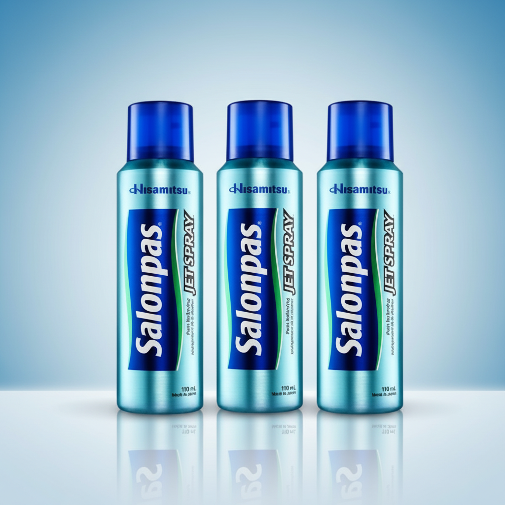 3 Pack Salonpas Pain Relieving Jet Spray 4 OZ | Fast Cooling Relief | Free Shipping